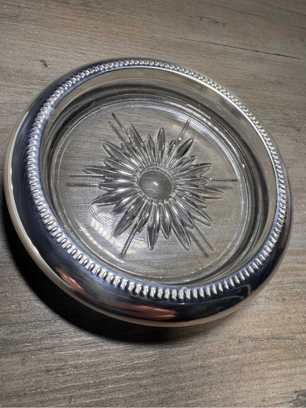 Vintage NOS International Silver Italy Silverplate Coaster Set 4 Boxed
